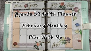 Agenda 52 Faith Planner February Monthly Plan With Me [upl. by Idnahk83]