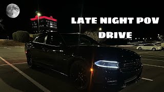 LATE NIGHT POV DRIVE IN MY DODGE CHARGER RT🌙 MID MUFFLER DELETE [upl. by Susann]