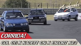 CORRIDA GOL GTi x KADETT GSi x ESCORT XR3  ESPECIAL 4  ACELERADOS [upl. by Rollins49]