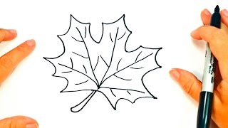 How to draw a Autumn Leaf  Autumn Leaf Easy Draw Tutorial [upl. by Anaik]