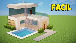 Minecraft  Como fazer uma Pequena Casa Moderna [upl. by Verene]