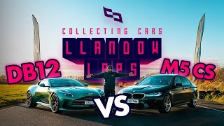 Aston Martin DB12 vs BMW M5 CS  Chris Harris Presents  Llandow Laps [upl. by Rehpitsirhc285]