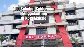 Ternyata Ada Spiderman Menggelantung di Kota Makale Toraja Akses Vertikal [upl. by Nageem598]