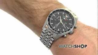 Mens Emporio Armani Tazio Chronograph Watch AR5983 [upl. by Lenny471]