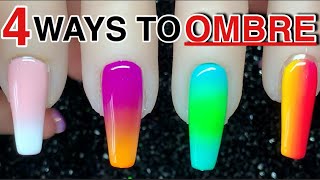 4 WAYS TO OMBRÉ WITH GEL POLISH  Nailsbykamin [upl. by Conner493]