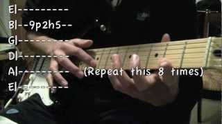 Eruption Lesson pt 1 Fingertapping solo with tabs [upl. by Haslam]