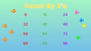 Count by 8s Song  Skip counting by 8 YouTube  Golden Kids Learning [upl. by Ttehc]