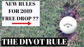 2019 NEW GOLF RULES DO YOU GET A DROP FROM A DIVOT [upl. by Drareg]