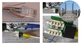 Een UTP kabel maken zonder gereedschap gebruik een CAT6 wandcontactdoos ipv RJ45 con [upl. by Junie173]