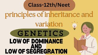 principles of inheritance and variationGenetics Low of Dominance And Low of Segregration [upl. by Gisela]