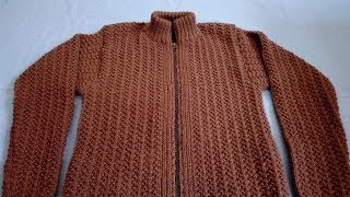 GENTS SWEATER Knitting  STEP by STEP Part 1 [upl. by Enetsuj785]