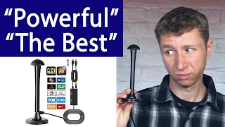 Indoor TV Antenna for Smart TV Powerful Best Amplifier Review [upl. by Sirk]