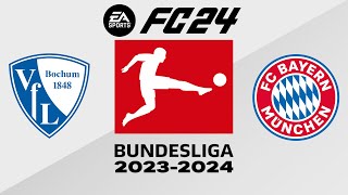 Bochum vs Bayern Munich  Vonovia Ruhrstadion  202324 Bundesliga  EA FC 24 [upl. by Melentha]