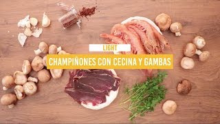 Como hacer un guisado de gambas con champiñones para dieta Rápido y fácil Delicatessen Diferentes [upl. by Werda]