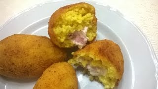 Arancine al burro  La ricetta originale rosticceria siciliana [upl. by Raseac]