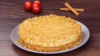 Cheesecake alle mele e caramello leggera e cremosa  SaporitoTV [upl. by Onitnatsnoc]