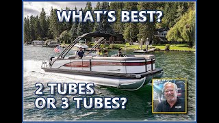 Why Buy A Tri Toon Pontoon Boat Verses A Twin Tube Pontoon Boat [upl. by Drabeck]