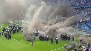 Zadyma pod koniec meczu Lech Poznań  Legia Warszawa 20052018 [upl. by Iturk]