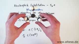 Die Nucleophile Substitution  SN1Mechanismus Reaktionsmechanismen Organik [upl. by Yelyr157]