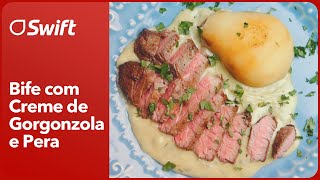 BIFE COM CREME DE GORGONZOLA E PÊRA  Swift [upl. by Murtha]