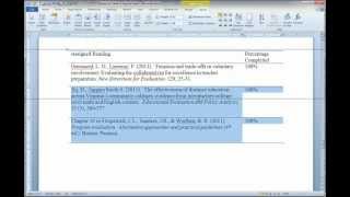 Formatting APA Tables in MS Word [upl. by Adiasteb]