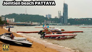 🇹🇭 4K Walking Jomtien Beach  Best place in Pattaya [upl. by Delainey]