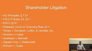 Corporations II Directors Duties to Shareholders Securities Markets amp Securities Fraud [upl. by Holmun802]