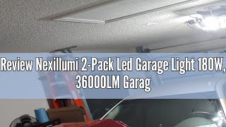 Review Nexillumi 2Pack Led Garage Light 180W 36000LM Garage Lights Ceiling LED with E26E27 Medium [upl. by Mcgee764]