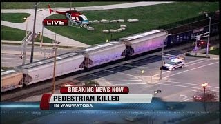 Train strikes kills pedestrian in Wauwatosa [upl. by Pacian]