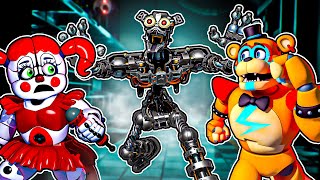 ESCAPING the ENDOSKELETONS in Security Breach with Circus Baby and Glamrock Freddy [upl. by Pickford]