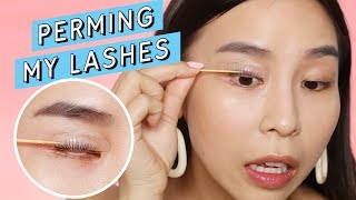 Giving Myself a Lash Lift 😬  TINA TRIES IT [upl. by Annor]