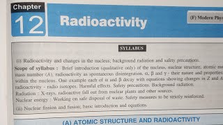 RADIOACTIVITY CLASS 10 ICSE CHAPTER 12 EXERCISE 12 A PART3 [upl. by Alatea]