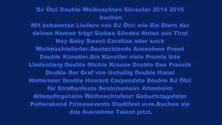 DJ Ötzi Double Weihnachten Silvester 2014 2015 buchen [upl. by Iuq]