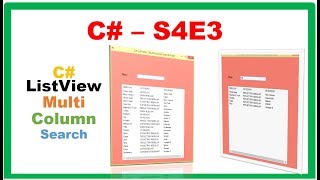 C S4E3   ListView  MultiColumn SearchFilter [upl. by Reivaj]