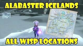 All Wisp locations in Alabaster Icelands Map with markings Pokemon Legends Arceus [upl. by Doralynn]