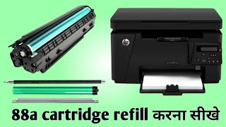 Hp 126nw Cartridge Refilling  88a Toner Refilling [upl. by Venator]