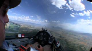 Glider flying in heavy turbulence over Utah mountains [upl. by Farver]