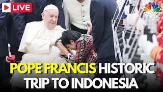 Pope Francis visits Jakarta LIVE Pope Francis Begins Historic Trip to Indonesia  Joko Widodo N18G [upl. by Arahsal]