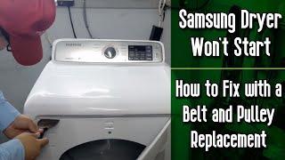 Samsung Dryer Will Not Start Diagnosis and repair [upl. by Emirak747]