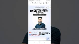 tarun grover hand written class notes englishtarun grover english [upl. by Aivun]