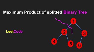 Maximum Product of Splitted Binary Tree Leetcode [upl. by Mita359]