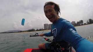 Ozone Explore V1 12m  Ultra light wind kite foiling and water relaunching [upl. by Milissent]