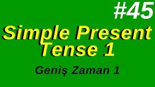 45 Simple Present Tense 1 Geniş Zaman 1 [upl. by Rollins]