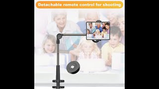 Flexible Gooseneck Long arm Cell Phone Stand with Detachable Bluetooth Remote [upl. by Nicolina]