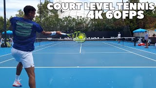 Felix AugerAliassime Pounding Some Groundstrokes  Court Level Practice 2023 4K 60FPS [upl. by Khai]