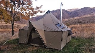 Cabelas Ultimate Alaknak Outfitter Tent Review [upl. by Amehsat]