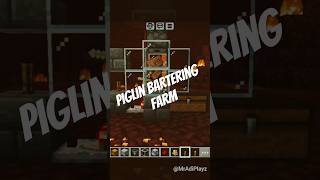 AFK Piglin Bartering Farm 💰💰 Minecraft Beginner Tutorial minecraft tutorial shorts gaming [upl. by Opal]