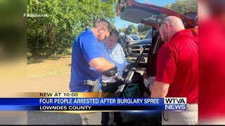 4 arrested following auto burglary spree in Lowndes County [upl. by Eux]