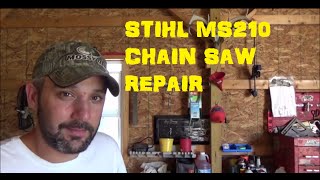 Replace Carburetor Stihl MS210 Chain Saw [upl. by Trammel877]