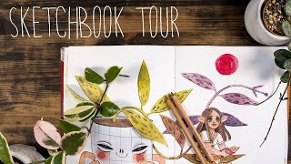 Sketchbook tour dans mon carnet daquarelle pas comme les autres [upl. by Adanar]